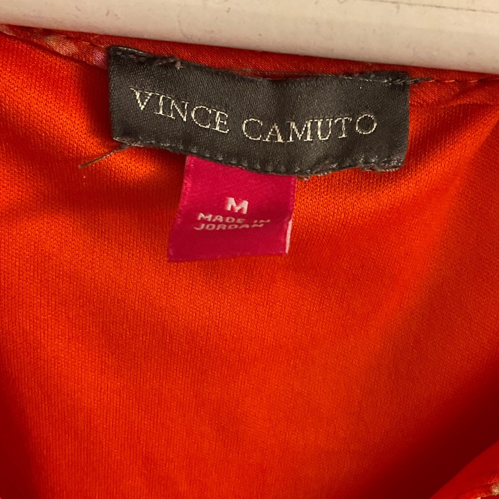 Vince Camuto Vibrant Orange Long Sleeve Boho Chic Dress M - Picture 4 of 7